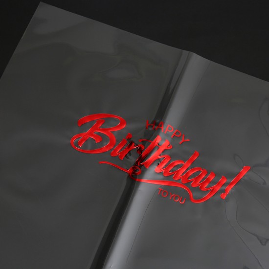 Упаковка для цветов плёнка прозрачная HAPPY BIRTHDAY 15листов
