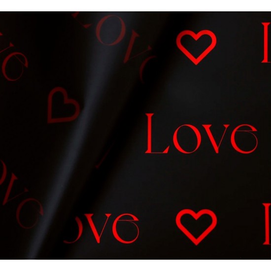 Упаковка для цветов плёнка LOVE 20листов