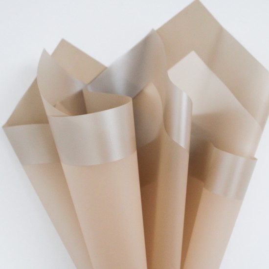 Ūdensizturīgs papīrs ziediem ROMANTIC, 20 loksnes, "milky tea"