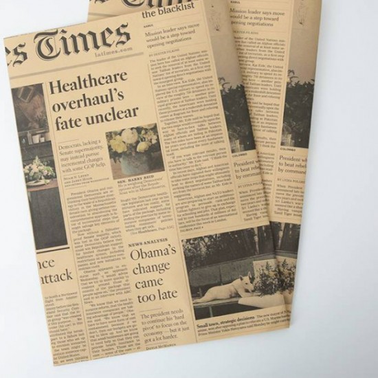 Упаковочная бумага NEWSPAPER 50х70см 20 листов