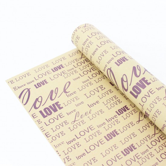 Wrapping paper LOVE 50x70cm 40pcs