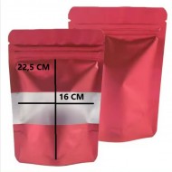 DOYPACK bag with zip-lock 16*22,5+4cm, red, 10pcs