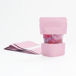 DOYPACK bag with zip-lock 12*20+4cm, pink, 10pcs