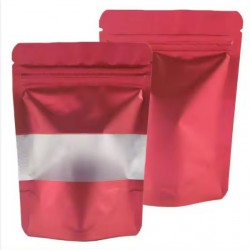 DOYPACK bag with zip-lock 12*20+4cm, red, 10pcs