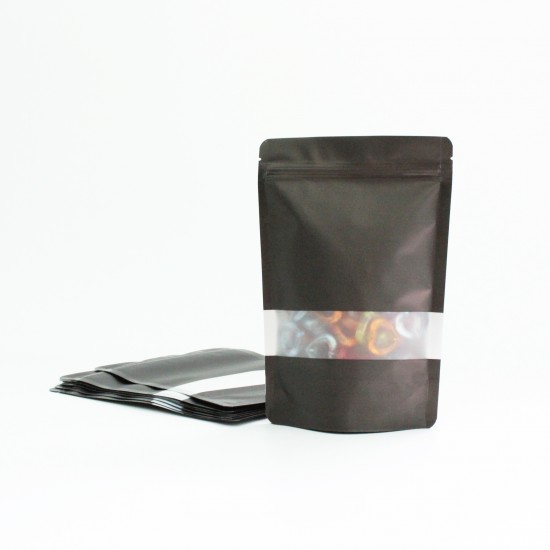 DOYPACK bag with zip-lock 18*26+4cm, black, 10pcs