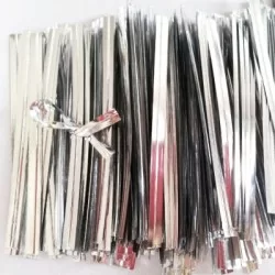 Fasteners for bags 10cm, 700pcs, silver