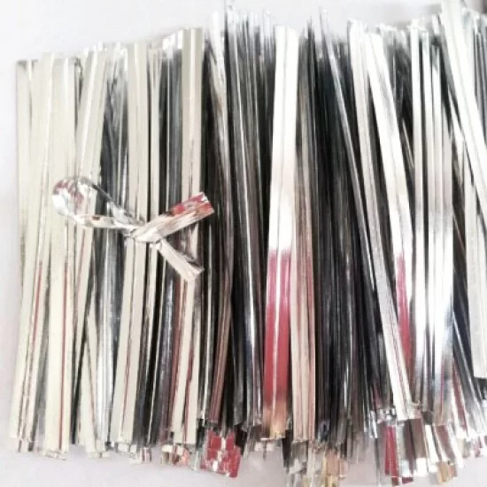 Fasteners for bags 12cm, 700pcs, silver