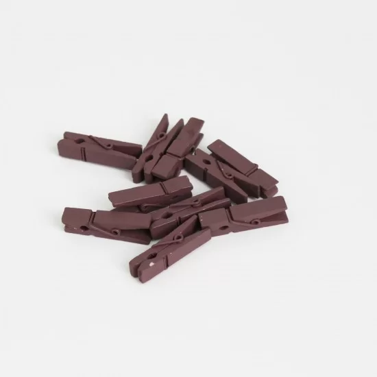 Деревянные прищепки 3,5см 10шт., "brown"