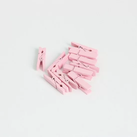 Деревянные прищепки 3,5см 10шт., "light pink''