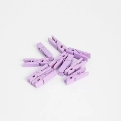Деревянные прищепки 3,5см 10шт., "light purple"