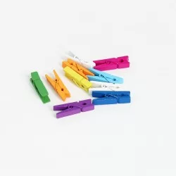 Деревянные прищепки 3,5см 10шт., "mix color"