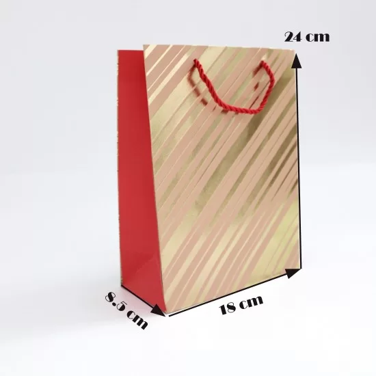 Подарочный пакет с веревочными ручками 18*24*8,5cm, 12шт.
