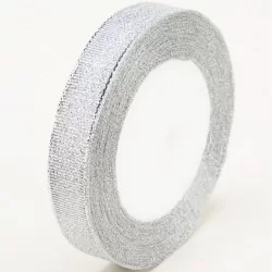 Auduma dāvanu lente 16mm/20m, "silver"