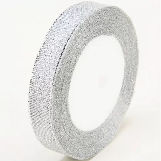 Лента подарочная 16мм/20м, "silver"