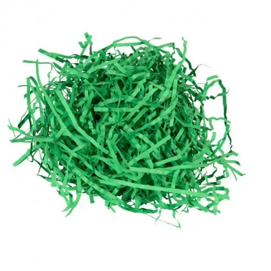 Rigid Shredded Paper for gift packing 4mm., 1000 g., green