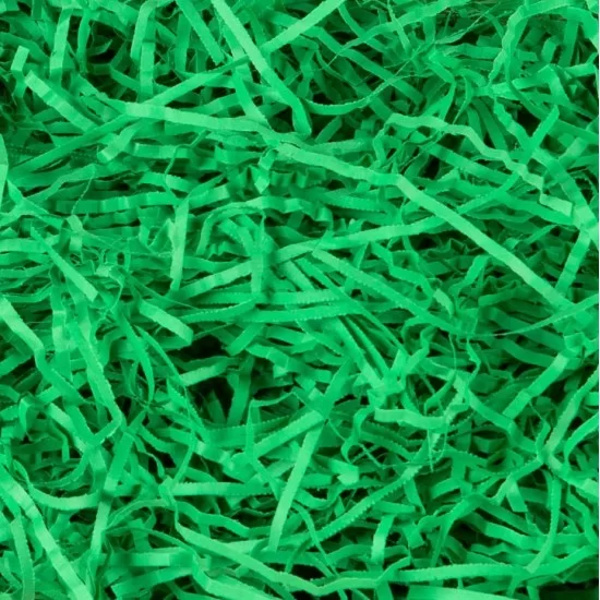 Rigid Shredded Paper for gift packing 4mm., 1000 g., green