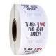Наклейки THANK YOU FOR YOUR ORDER d-3.8см, 500шт.