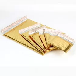 Aploksne sūtījumiem ūdensizsturīgs 13*13+4cm,extra strong , Metallic, Gold