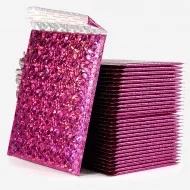 Aploksne sūtījumiem ūdensizsturīgs 13*13+4cm,extra strong , Metallic, SHINE PINK