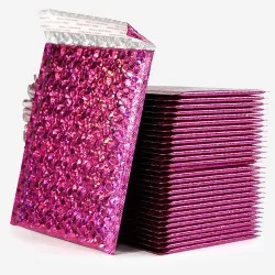 Aploksne sūtījumiem ūdensizsturīgs 13*13+4cm,extra strong , Metallic, SHINE PINK