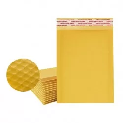 Aploksne sūtījumiem papīra ar burbuļplēvi 23*35+4cm,kr.dzeltenā