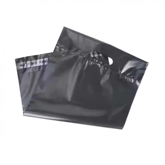 Shipping mailer envelopes with handles, black 31*41+4,5cm, 10pcs