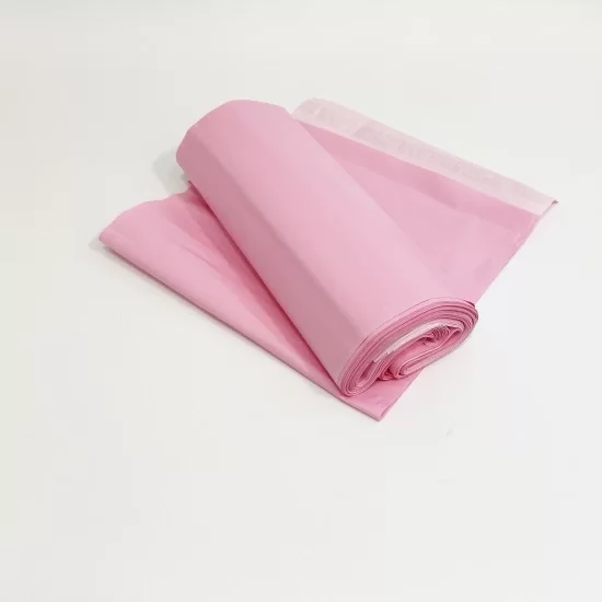 Ūdensiztūrīgie kurjeru maisi paku sūtījumiem 38*48+4cm, kr. Light Pink, 100gab.