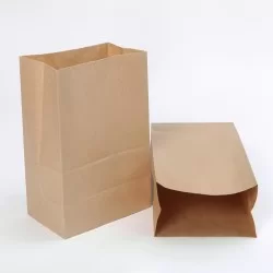 Papīra maisiņi ar plakanu pamatni 15*9*27cm, 25gab.