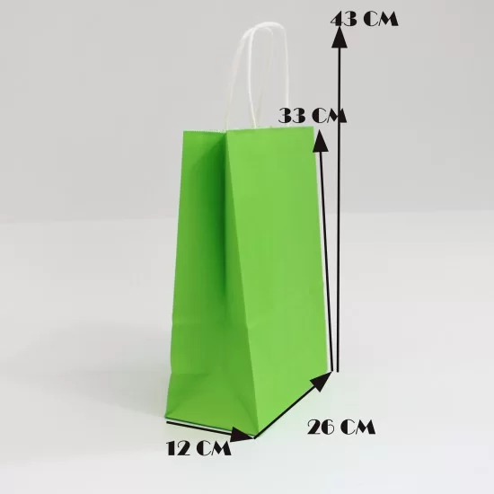 Paper bag with twisted handles 33*26*12cm, 12pcs