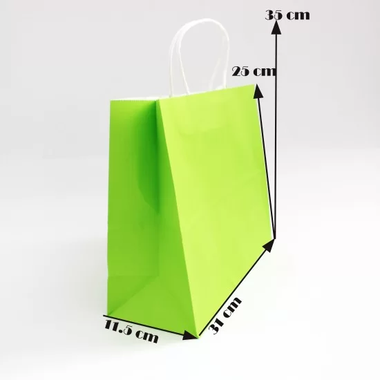 Papīra maiss ar vītiem rokturiem 25*31*11.5 cm, 12gab.