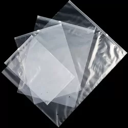 PE Bags transparent, zip lock with slider, mix size, 60 microns, 12pcs