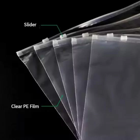 Пакет-слайдер, Zip Lock с бегунком, 40*55 см, 60 мкм, прозрачный