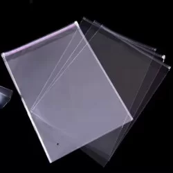 Transparent bag self-adhesive sealing bags OPP with hole, 20*25+5cm, 200pcs