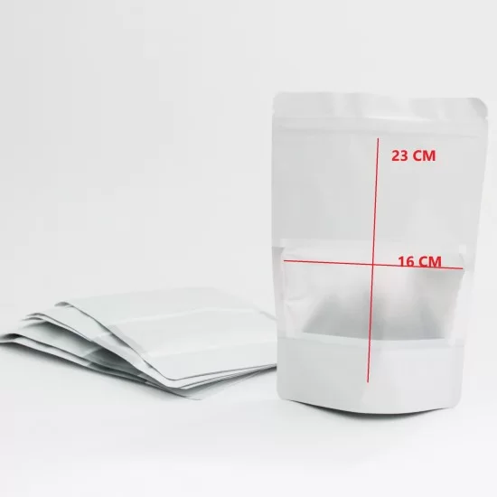 Пакет DOYPACK с застёжкой zip-lock 16*23+4см, серый, 10шт.