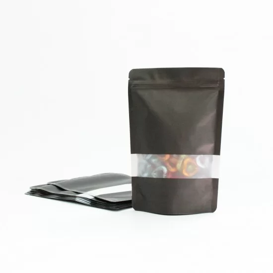 DOYPACK bag with zip-lock 10,5*17+4cm, black, 10pcs